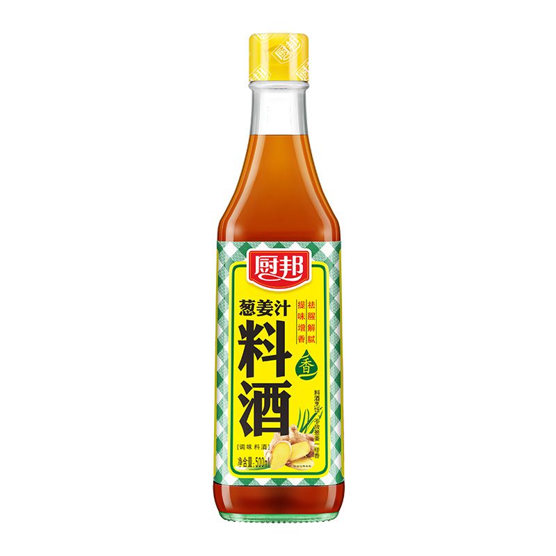 厨邦葱姜汁料酒500ml白底商品原图